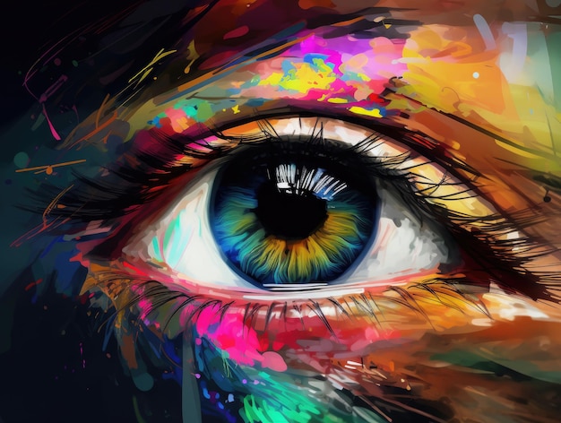 Abstract Eye digital painting