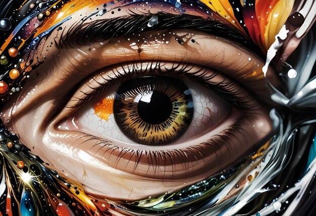 Photo abstract eye illustration