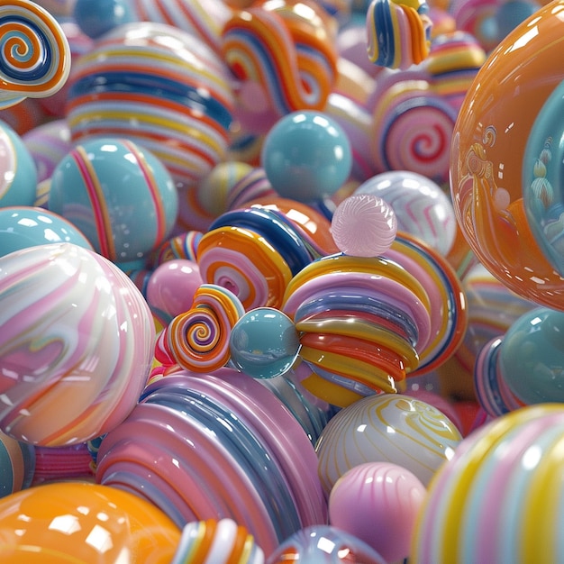 Photo abstract and fantastic background of colorful candies