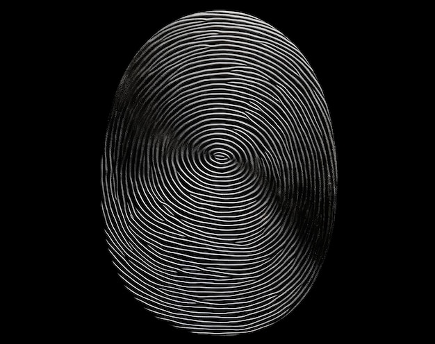 Abstract Fingerprint Whorls on Dark Background