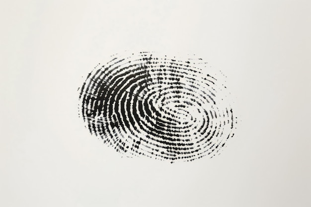 Photo abstract fingerprint with modern design and biometric art composition