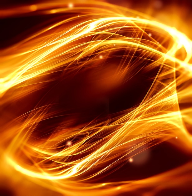 Abstract fire background with smooth soft lines