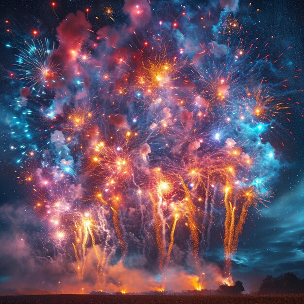 Photo abstract firework displays