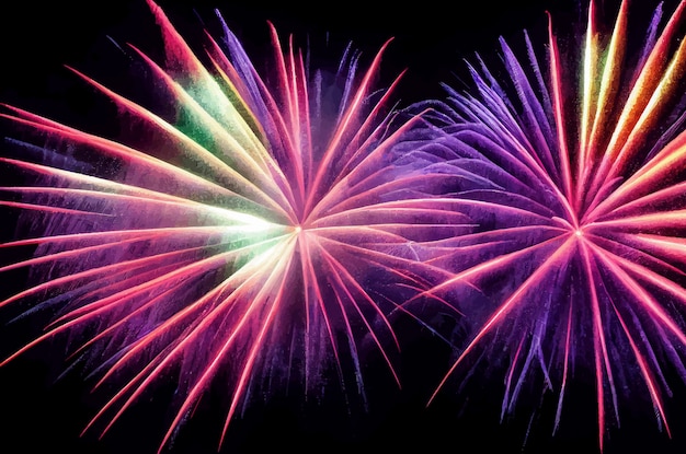 Abstract fireworks background Fireworks light up in the sky concept of celebration