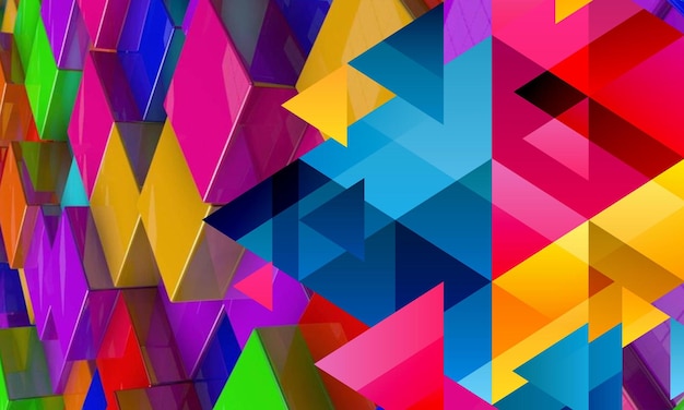 Abstract flat colorful geometric shapes background