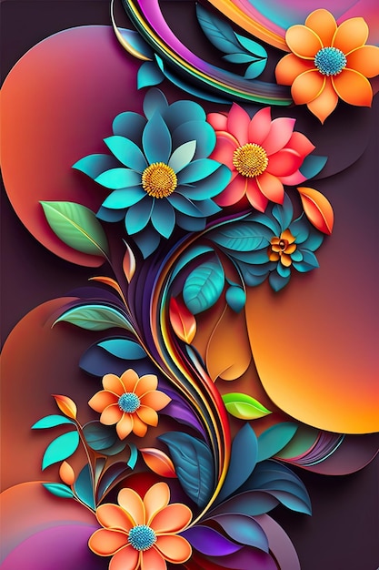 Abstract Floral Design