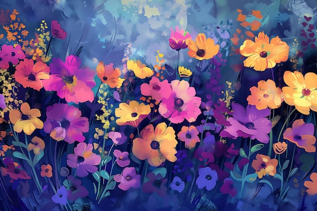 Abstract Floral Painting