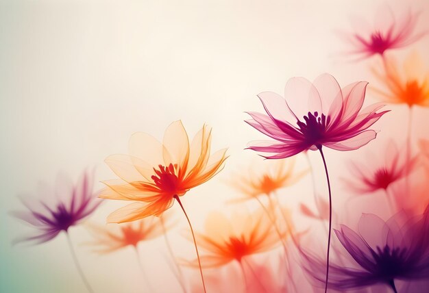 Abstract flower background created with color filters