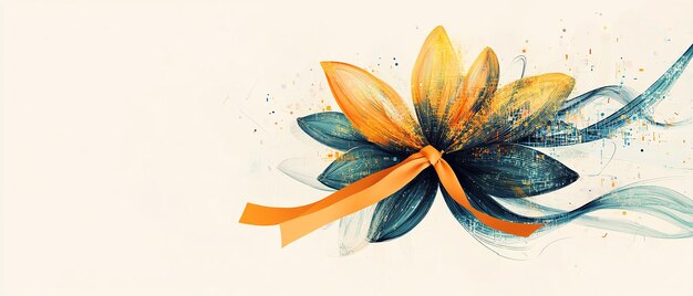 Photo abstract flower logo design digital art creation