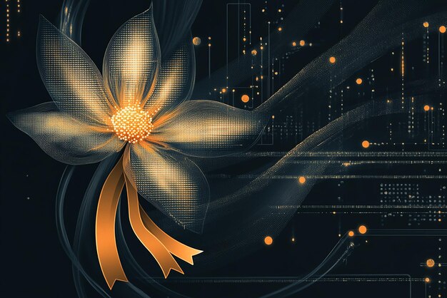 Photo abstract flower logo design digital art creation