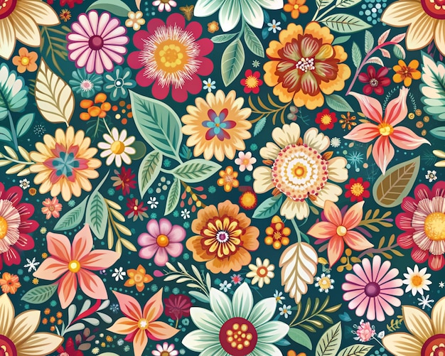 Abstract flower pattern design background