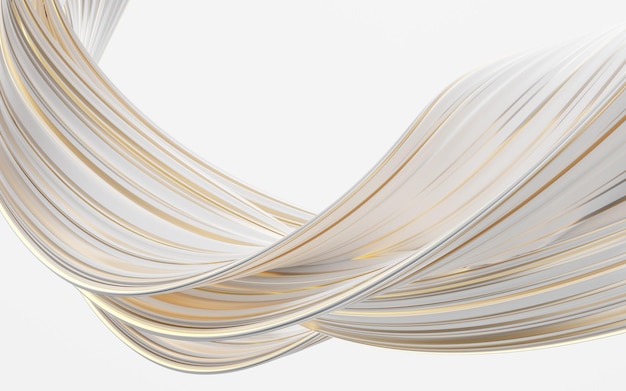 Abstract flowing curve lines 3d rendering