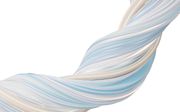 Abstract flowing curve lines 3d rendering