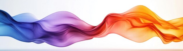 Photo abstract flowing wave of blue purple red and orange colors