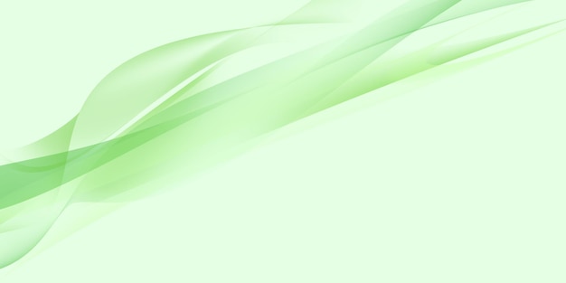 Abstract flowing waves on bright green background Copy space