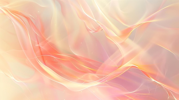 Abstract flowing waves in pastel colors generative ai