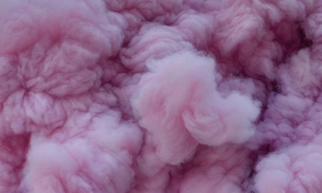 Abstract fluffy soft hue delicious candyfloss texture pink cotton wool backdrop Generative Ai