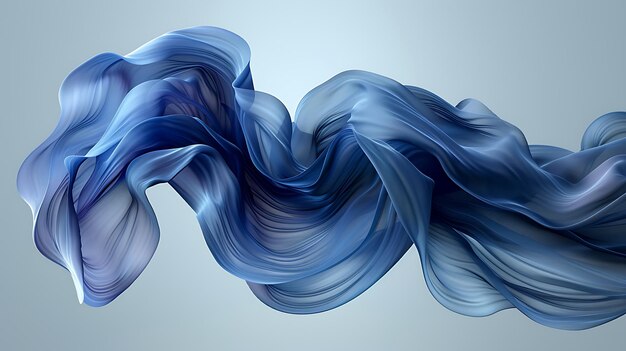 Abstract fluid 3D realistic of Baby blue and white wavy background Abstract Realism Unleashed