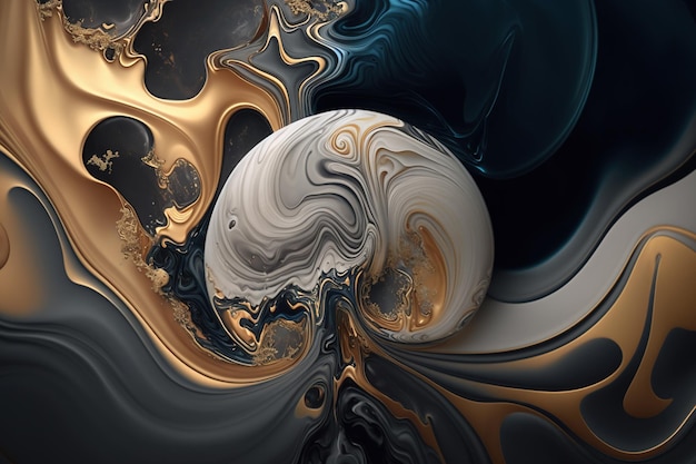 Abstract fluid art luxury background