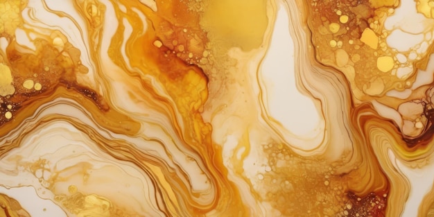 abstract fluid art painting with alcohol ink liquid design illustration with gold paths wallpaper background with luxury