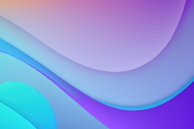 Abstract fluid iridescent holographic curved wave in motion colorful 3d render gradient design background