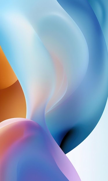 Abstract Fluid Shapes with Soft Colors