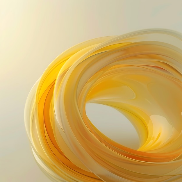 abstract fluid yellow ring on black background gradient and grainy