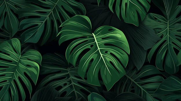 Abstract_foliage_and_botanical_background_Green_tropic