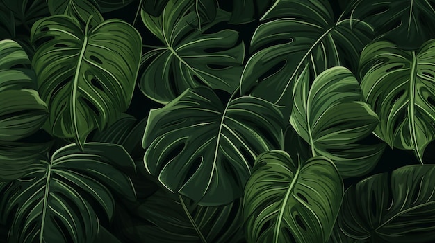 Abstract_foliage_and_botanical_background_Green_tropic