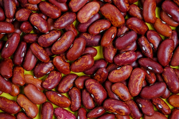 Abstract food background raw red beans closeup