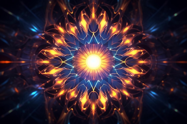 An abstract fractal design resembling a dazzling k 00607 00