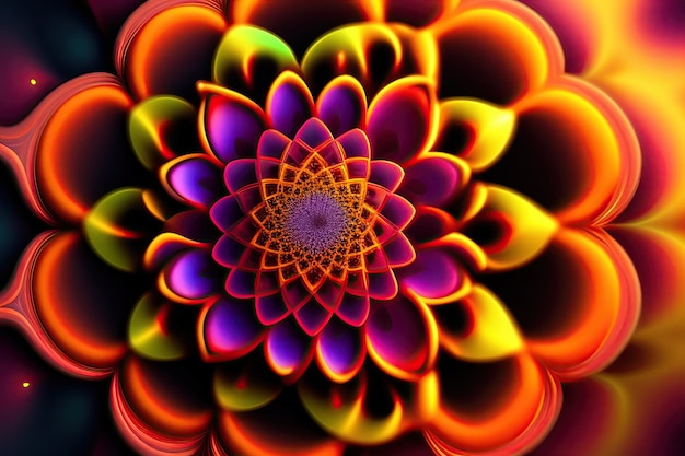 Abstract Fractal Flower