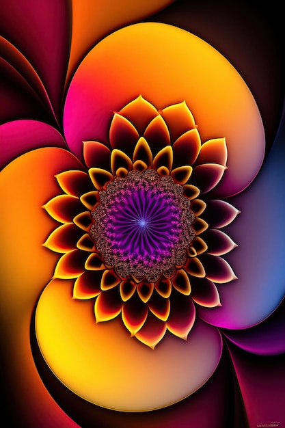 Abstract Fractal Flower