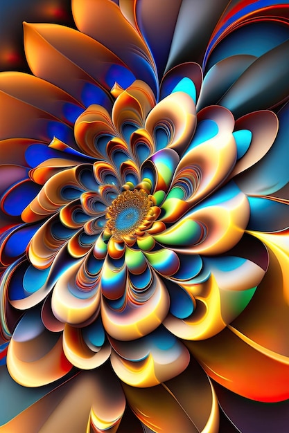 Abstract Fractal Flower