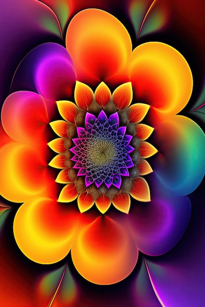 Abstract Fractal Flower