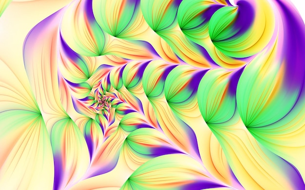 Abstract fractal patterns and shapes Mysterious psychedelic relaxation patternDynamic flowing