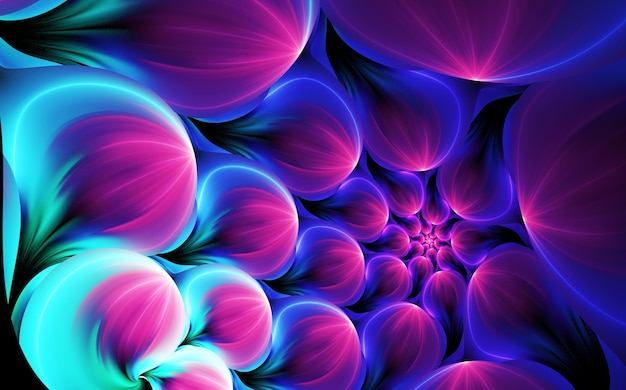 Abstract fractal patterns and shapesDynamic flowing natural formsSacred geometryMystical spirals