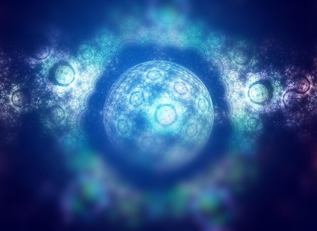 Abstract fractal texture, wisps and lights, Background design of dreamy forms and colors on the subject of dream, imagination and fantasy