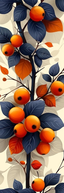 Abstract Fruit Branch