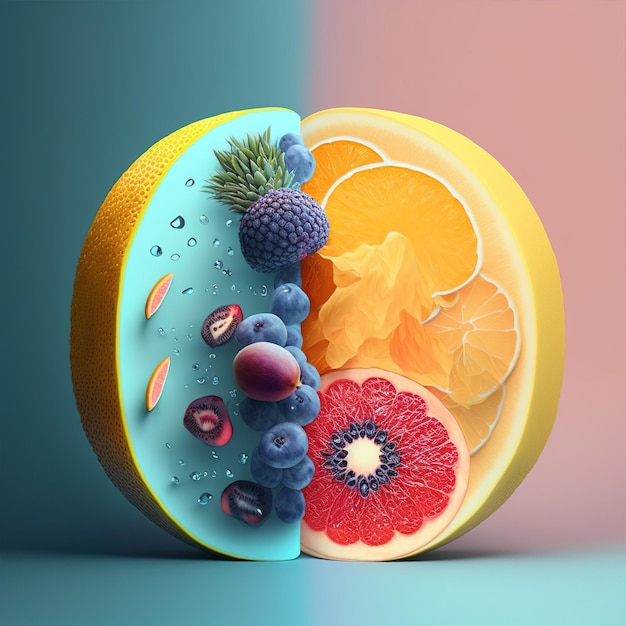 abstract fruit concept illustration