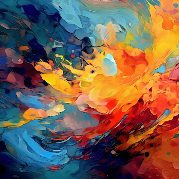 Abstract Fusion of Colors in a Dynamic Wave Form