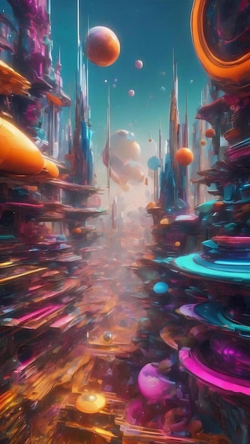 Abstract futuristic 3d digtal art design