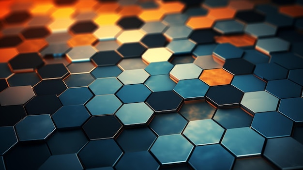 Abstract futuristic background with hexagons