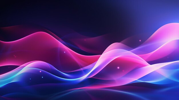 Abstract futuristic background with pink blue glowing neon moving high speed wave lines