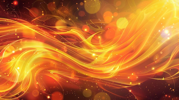 Abstract Futuristic Background With Swirling Light Effects and Dynamic Radiant Colors