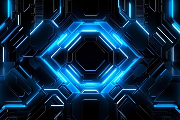 abstract futuristic black and light blue gaming background