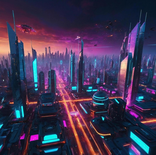 Abstract Futuristic Cityscape