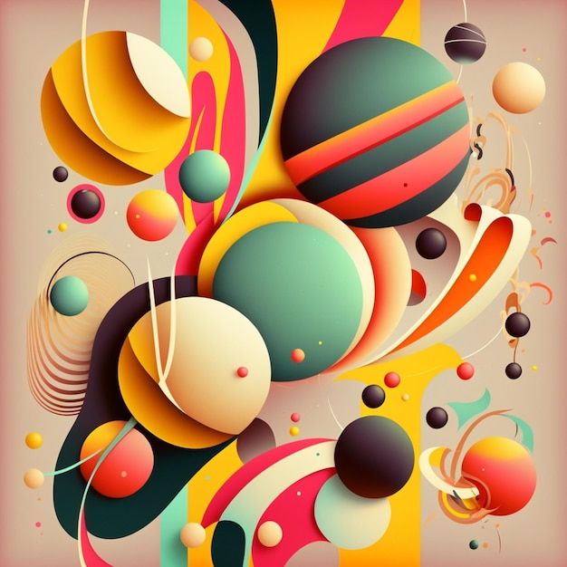 Abstract futuristic contemporary modern cosmic design in cartoon style