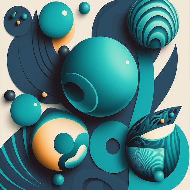 Abstract futuristic contemporary modern cosmic design in cartoon style