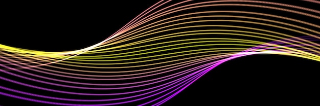 abstract futuristic design gradient abstract wave on black background